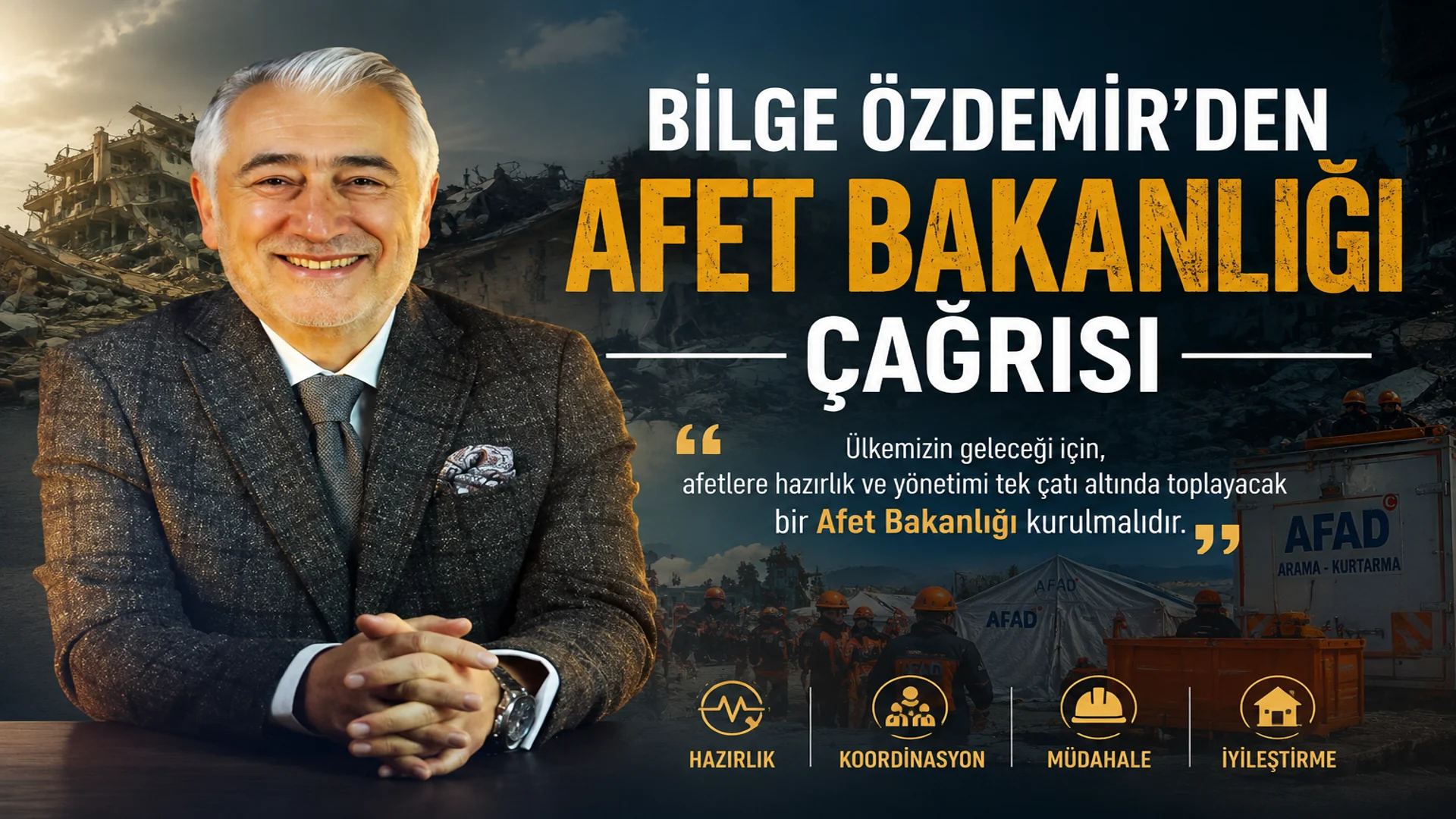 Bilge Özdemir Bağımsız Afet Bakanlığı Çağrısı